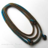 Naszyjnik turkusowo-brązowy